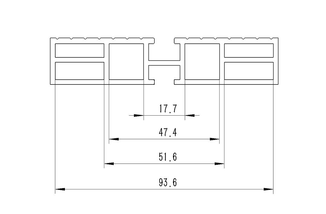 2x OZ165 Roof Cross Bar 1650mm