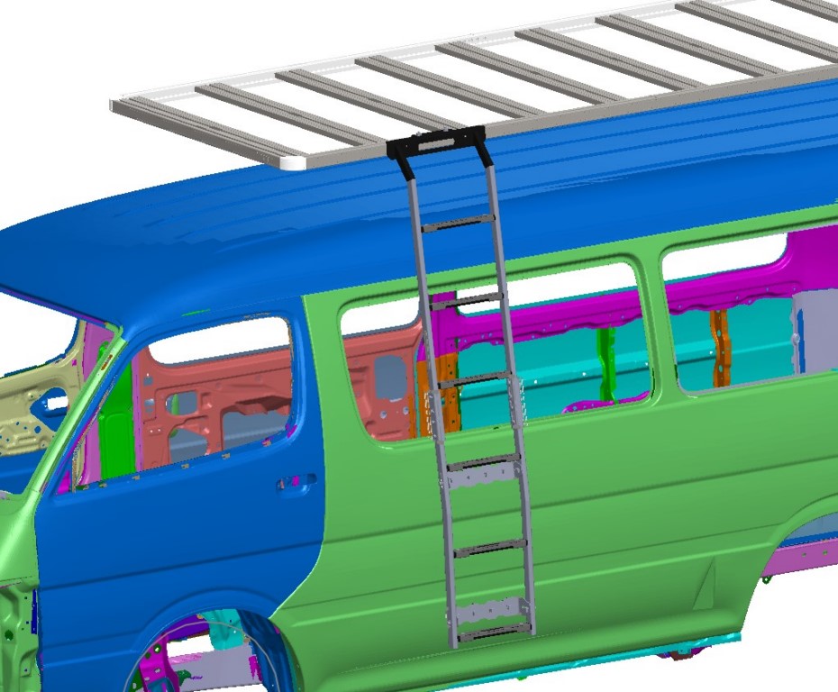 4x OZ179 Roof Rack Ladder 179.5CM