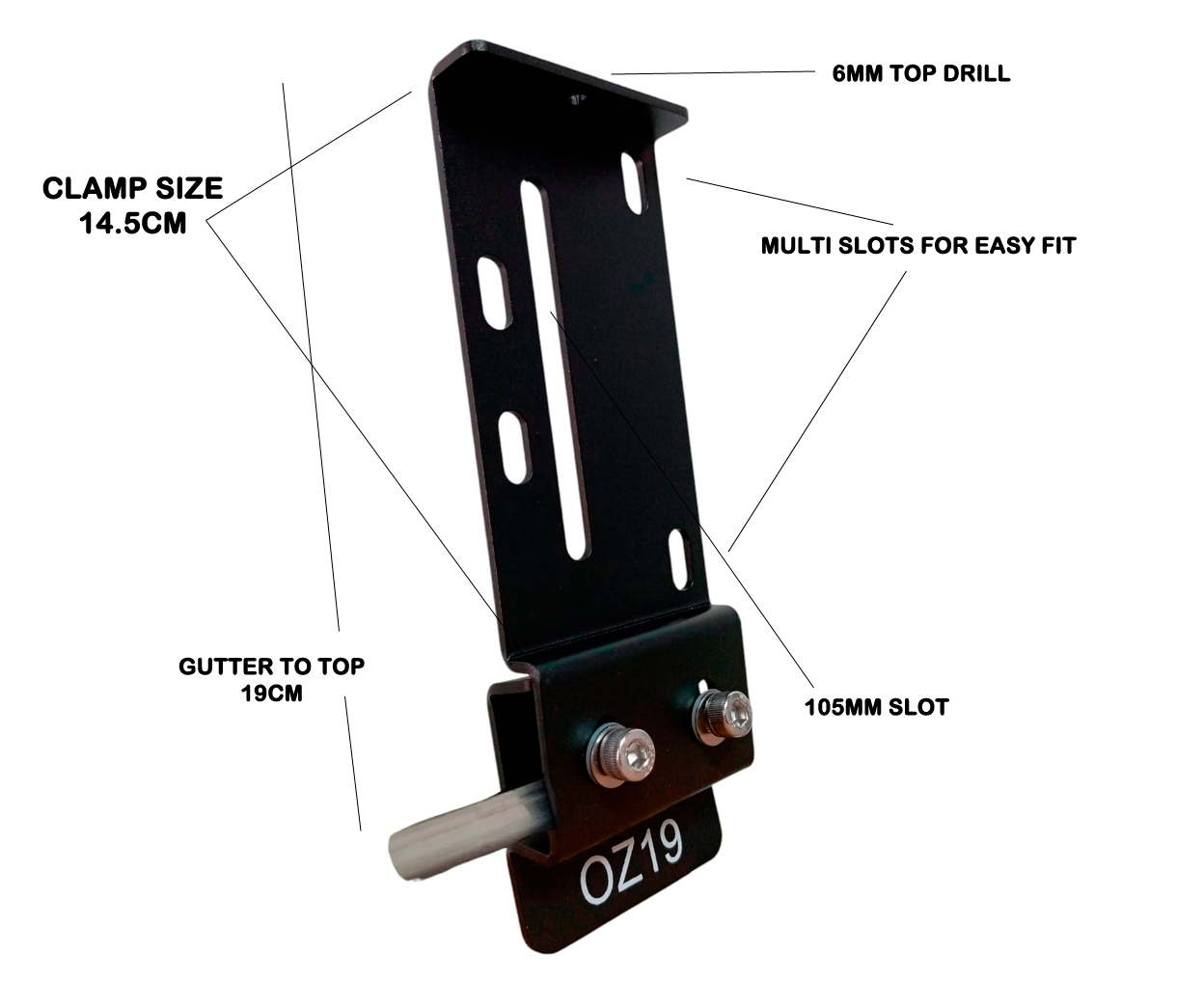 8x OZ19 Awning Gutter Mount Bracket