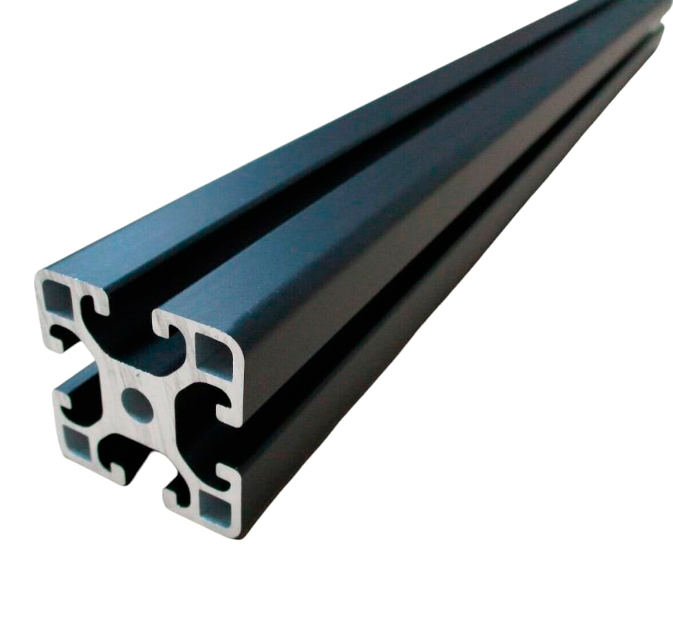 2x OZ4040 140CM Black Anodized 6063-T5 Aluminium Extrusion T-Slot Profile
