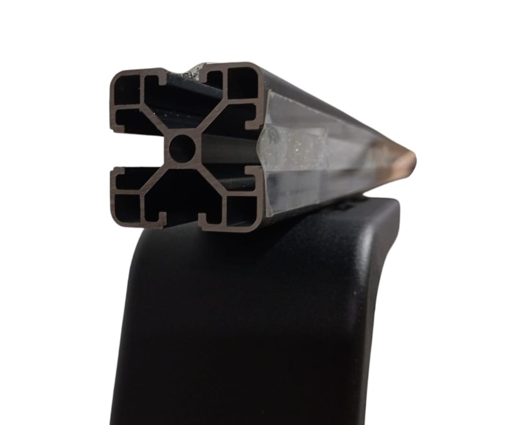 2x OZ4040 165CM Black Anodized 6063-T5 Aluminium Extrusion T-Slot Profile