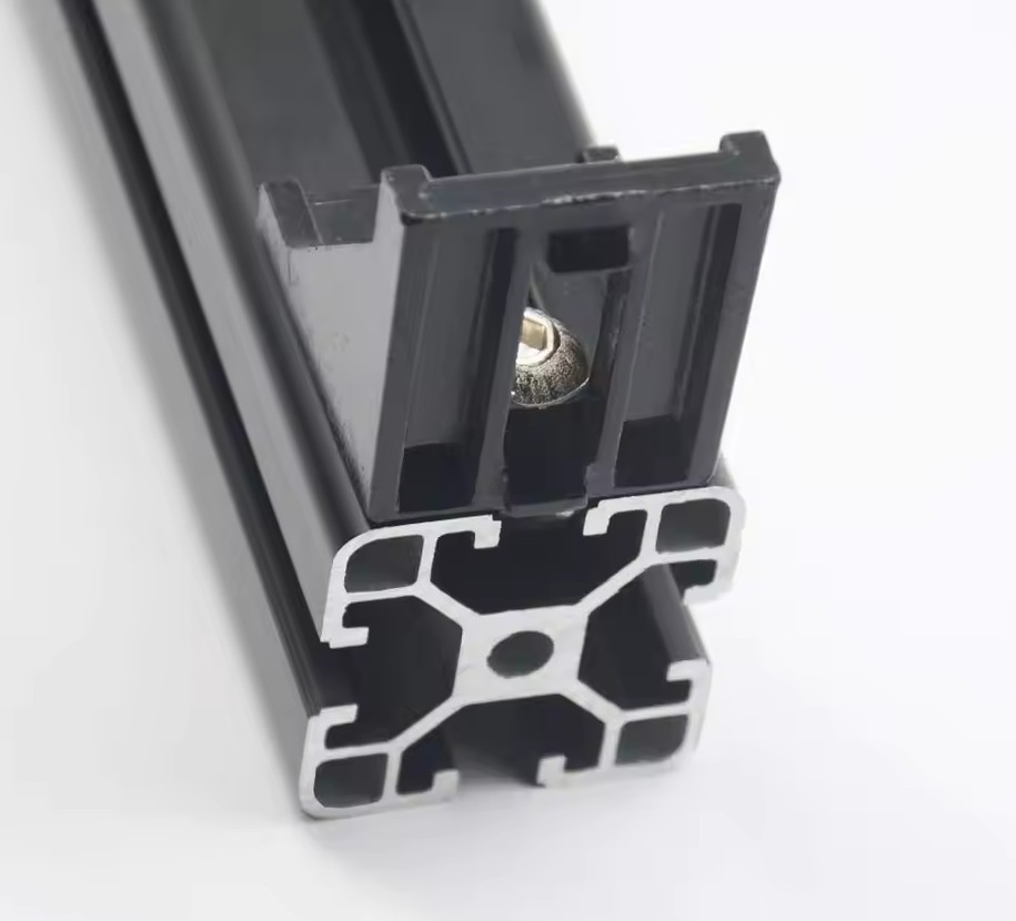 2x OZ4040 165CM Black Anodized 6063-T5 Aluminium Extrusion T-Slot Profile