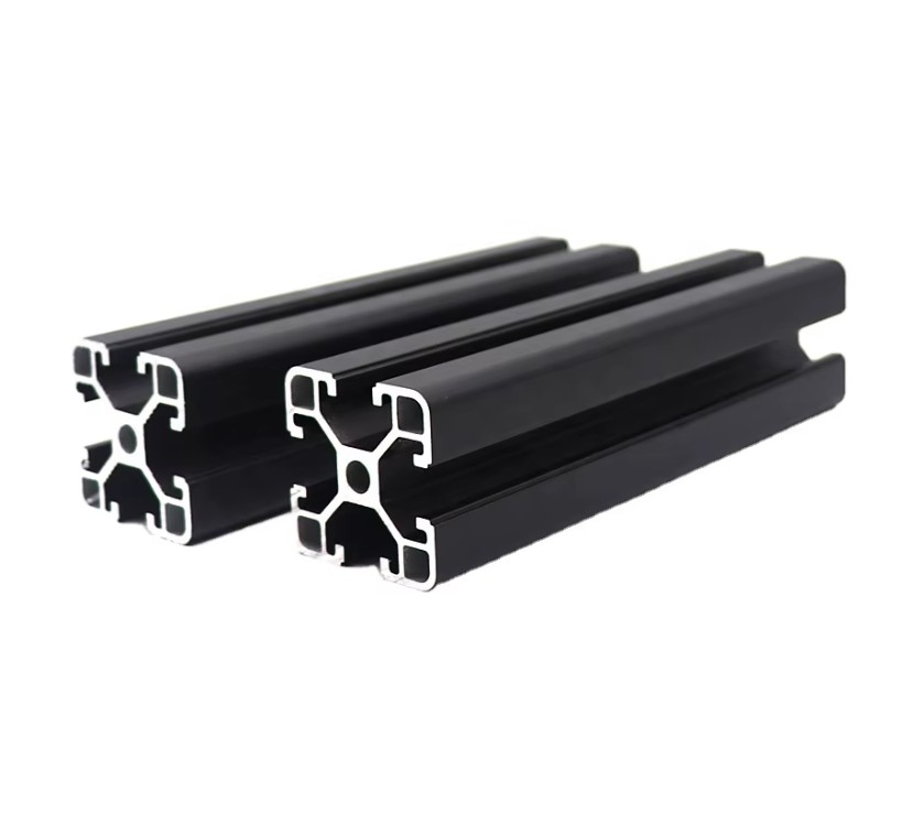 12x OZ4040 Black Anodized 6063-T5 Aluminium Extrusion T-Slot Profile