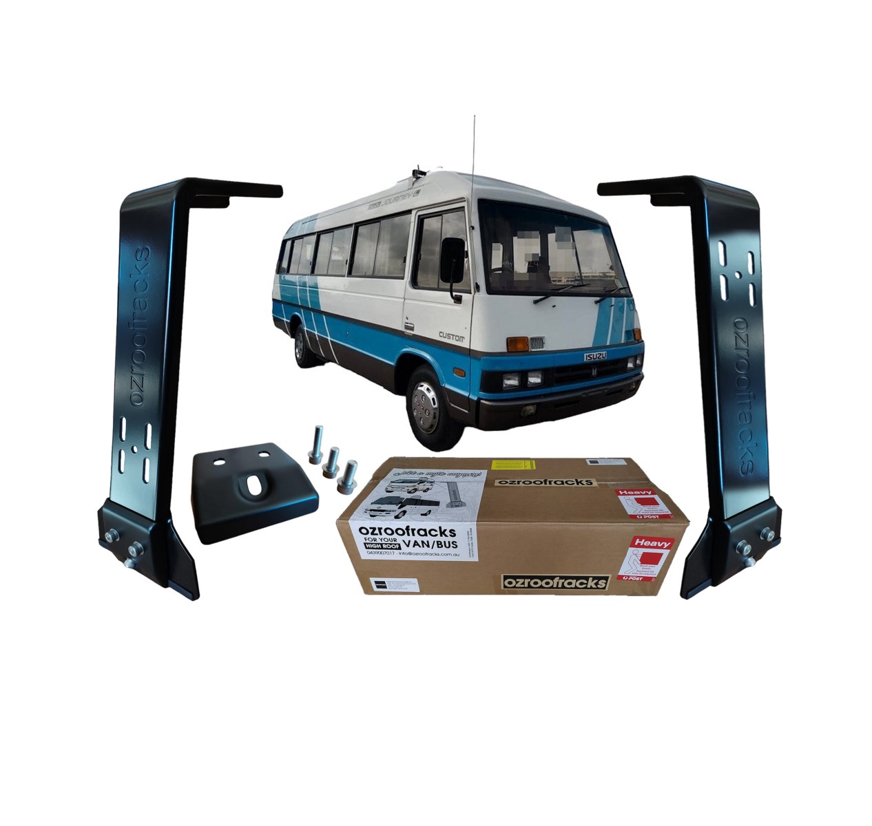 2x OZ44 Carbon Steel Brackets 44CM Ozroofracks